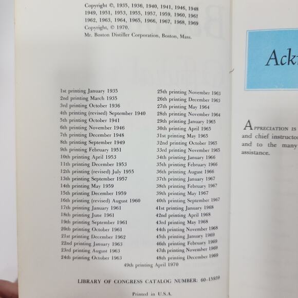 Old Mr. Boston De Luxe Official Bartender's Guide 1970 edition Vintage Books - Picture 4 of 5